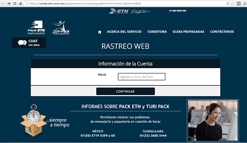 Acerca de ETN Paquetería